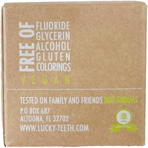 Lucky Teeth (2 oz) Organic Toothpaste-All Natural, Remineralizes and Fortifies Teeth and Gums.