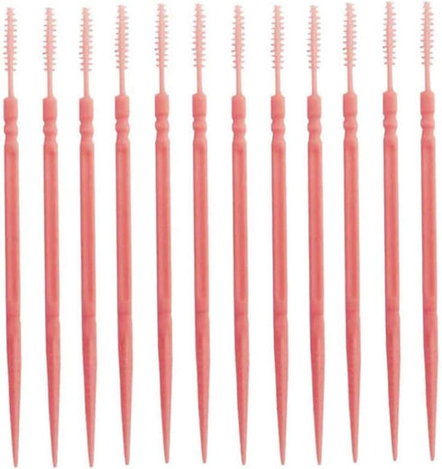 AKOAK Plastic Toothpick, Two-Headed Toothpick Oral Stick, Disposable Interdental Brush Oral Hygiene Cleaning and Care Tools (About. 1050-1100 Pieces)