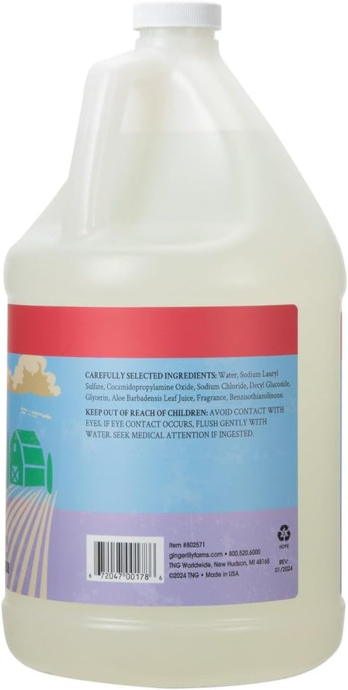 Ginger Lily Farms Botanicals Plant-Based Liquid Dish Soap, Apple Pear Scent, 1 Gallon Refill (128 Fl. Oz.)