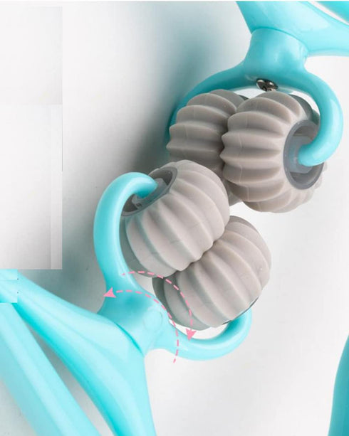 Round Blue Manual Neck Massager for Neck and Spine Relief