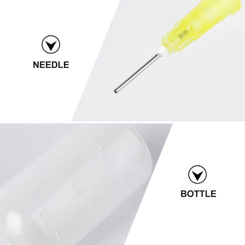 Supvox Tattoo Applicator Bottle with Needle Tip Glue, Temporary Henna Tattoo Kit Drawing Labels, 18pcs