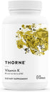 THORNE Vitamin K (Formerly 3-K Complete) - Vitamins K1 and K2 (MK-4 and MK-7) - Supports Strong Bones - 60 Capsules