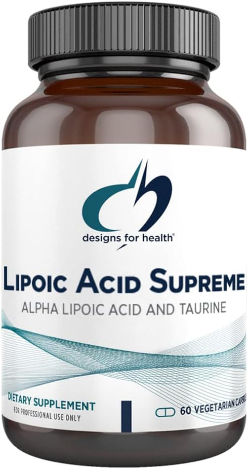 Designs for Health Lipoic Acid Supreme - 300mg Alpha Lipoic Acid with Taurine (60 Capsules)