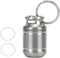Portable Pill Case: Mini Titanium Alloy Waterproof Medicine Holder with Keychain for Outdoor Sports, Camping, Hiking,