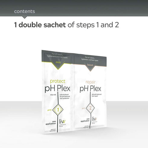 pH Plex Steps 1&2 Hair Care Treatment, Protect & Repair for Home Hair Color & Bleach, Salon Quality
