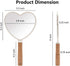 YEAKE Hand Held Mirror with Handle for Makeup - Small Cute Wood Hand Mirror for Shaving, Single-Sided Portable Travel