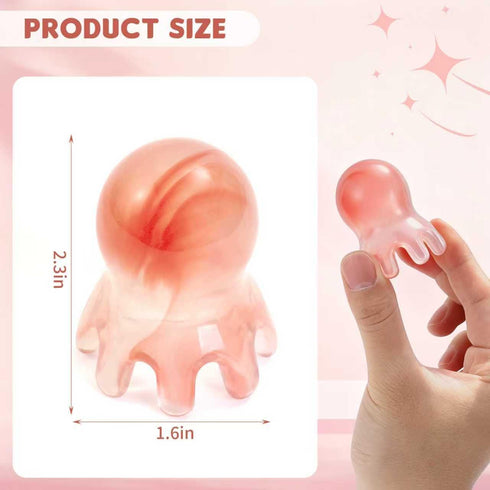TAHULIK 2 Pack Octopus Head Massager Comb Scalp Massager for Headaches & Stress Relief, Relief Point Massage Comb