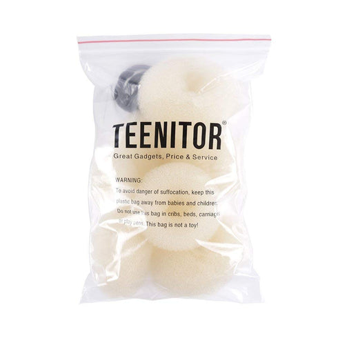 Teenitor Donut Bun Maker Set - Hair Bun Ring with 5 Bands, 20 Bobby Pins & 7 Chignons in Beige