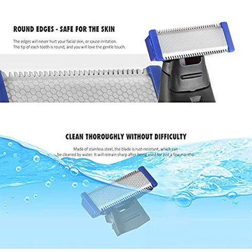 Shaver Head Comb for Solo Electric Shaver, Replacement Blades, 3 PCS with Brush