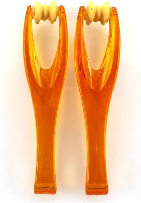 YPY 2 Pieces Orange Finger Joints Massager Handheld Blood Circulation Tool, Stress Relief Plastic Care