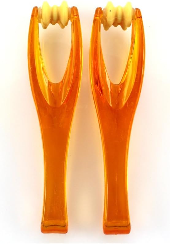YPY 2 Pieces Orange Finger Joints Massager Handheld Blood Circulation Tool, Stress Relief Plastic Care