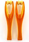 YPY 2 Pieces Orange Finger Joints Massager Handheld Blood Circulation Tool, Stress Relief Plastic Care