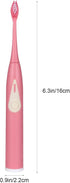 TIDTALEO Sonic Electric Toothbrush for Adults Portable Vibrating Teeth Cleaning Brush Pink Rechargeable