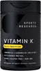 Sports Research Vitamin K Multi-Spectrum - Vegan Friendly Plantgel Capsule - 60 Softgels: K1, K2 MK-4 & K2 MK-7
