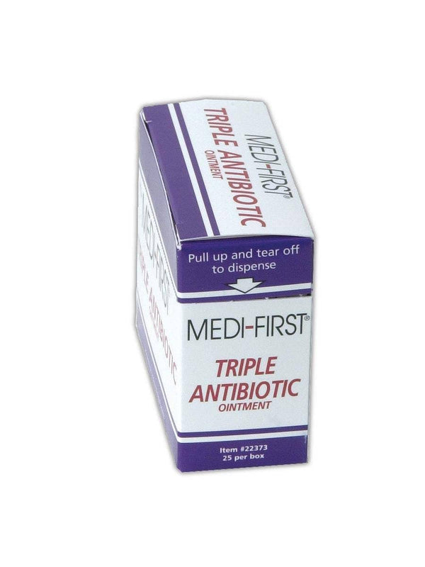Medique MP22373 Medi-First Triple Antibiotic Ointment, Standard 0.5 g, White/Blue (Pack of 25)