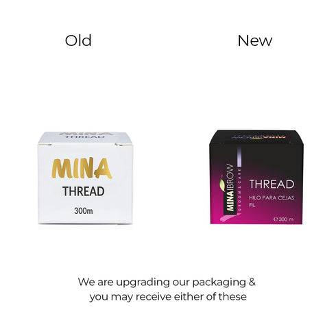 MINA Organic Cotton Thread - 1 Spool X 300m for Precise Eyebrow Shaping, Ideal for Salon and Home Use
