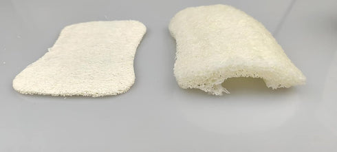 50 Pack Natural Loofah Dish Sponge, Multipurpose Non-Scratch Luffa Kitchen Scrub Pad for Cleaning Kitchen, Bathroom,