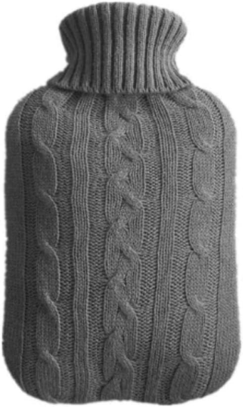 SKUZA 2000ml Hot Water Bottle, Winter Water-Filling Hot Water Bag Warm Water Bag Protective Cover Winter Hand Feet
