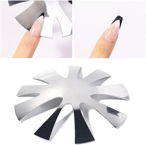 Lokyango French Cutter for Nails, 3pcs French Tip Cutter Set with 2 Brushes, 1 Cutting Knife, 5 Spare Blades