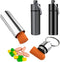 3 Packs Aluminum Pill Fob Ear Plug Case, Waterproof Outdoor Survival Container, Portable with Key Ring