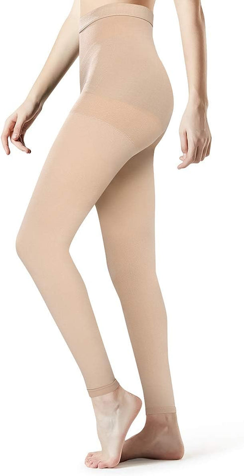 Medical Compression Pantyhose Stockings for Women Men, Plus Size Opaque Support 20-30mmHg Firm Graduated Hose Tights
