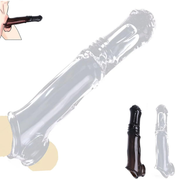missmall Penis Sleeve Penis Pump Sex Toys for Men, Cockring Penis Ring Extender