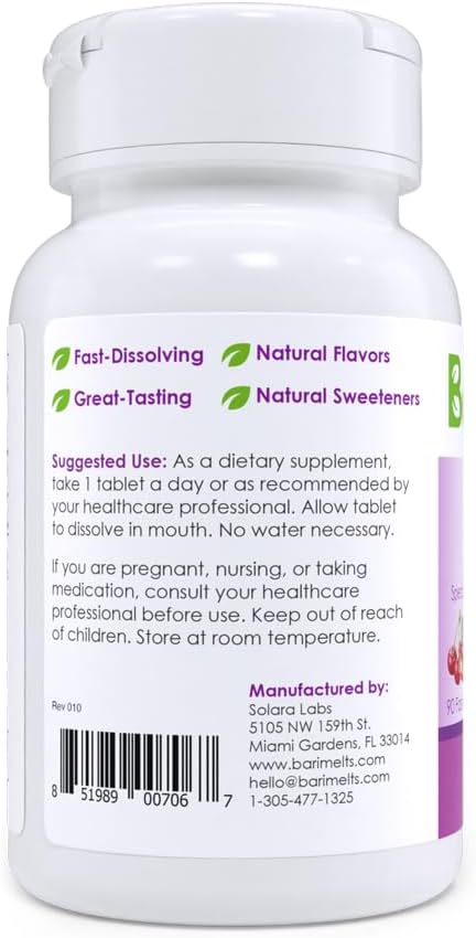 BariMelts Vitamin B1-3 Month Supply, 90 Fast-Dissolving Tablets, Post-Op Bariatric Vitamins