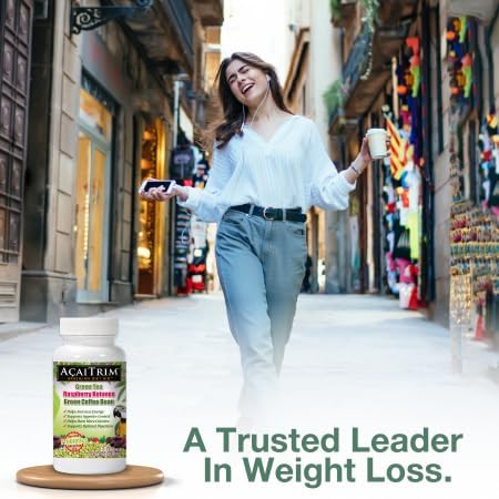 AcaiTrim Weight Loss Supplement | 60 Acai Berry Capsules with Green Tea, Green Coffee, Raspberry Ketones & Probiotics