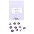 Angzhili 50Pcs/5Bag Dental Lingual Buttons, Round Base Monoblock Orthodontic Materials