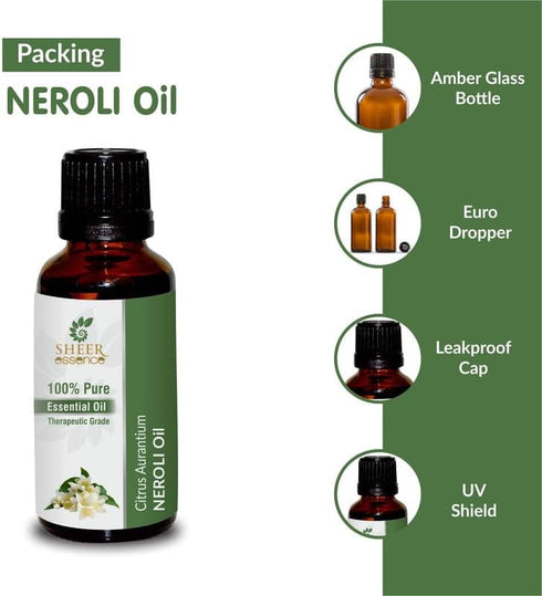 Neroli Oil | Orange Blossom Oil, 100% Pure Natural Undiluted Therapeutic Grade Oil 0.50 Fl.OZ (15 ML)