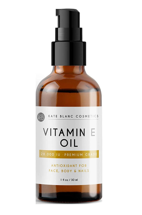 Kate Blanc Cosmetics Vitamin E Oil for Skin and Face, 1oz, 28,000 IU Topical Strength, Improves Skin Tone & Texture