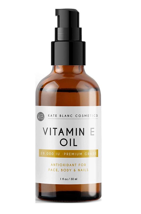 Kate Blanc Cosmetics Vitamin E Oil for Skin and Face, 1oz, 28,000 IU Topical Strength, Improves Skin Tone & Texture