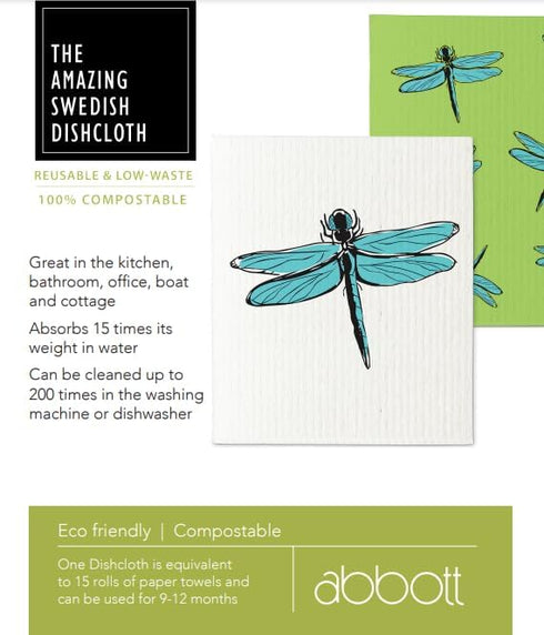 Set 2 (6.5x8 Abbott Collection Fern Leaf Amazing Swedish Dish Cloths, of - Cellulose/Cotton L)