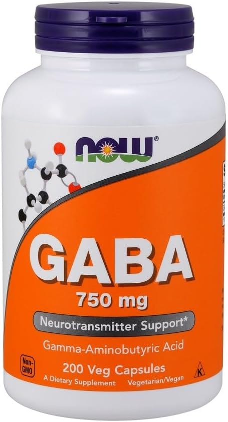 Now GABA 750 mg, 200 Veg Capsules