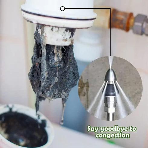 2023 Sewer Cleaning Tool High-pressure Nozzle, Drain Augers for Pipe Unclogging and Cleaning