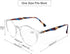 DOOViC Italy Design Fashion Reading Glasses for Men Women, Stylish Clear Frames with Case +2.00 Strength