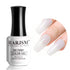 RARJSM Milky White Gel Nail Polish, 15ml Clear Jade White UV LED Soak Off Sheer Transparent Color for French Manicure