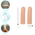 Gel Finger Protectors, Silicone Fingertips Protection for Trigger Finger, Arthritis, and Pain Relief, Nude, Small