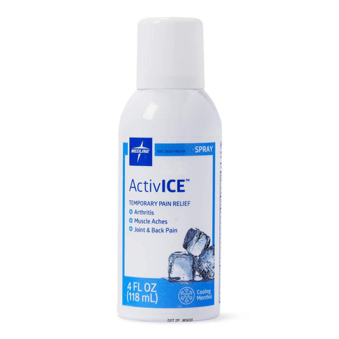 Medline ActivICE Spray Cooling Gel, Topical Pain Relief for Joint, Muscle, Back & Body Aches, 4 oz