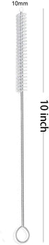 Long Straw Brush, Nylon Pipe Tube Cleaner 10-ihch X 2/5-inch Set of 10 by desin