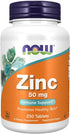 Now Foods Zinc, 250 Count, Unflavored Tablet from 405mg Zinc Gluconate