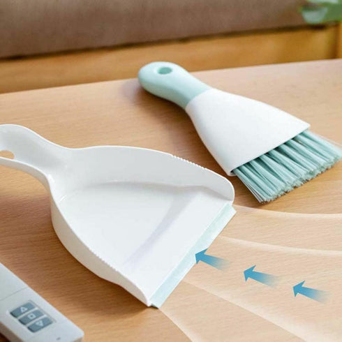 Dustpan Broom Brush Set - Small Broom and Dustpan for Home Cleaning, Mini Dustpan and Brush for Sofa, Desk