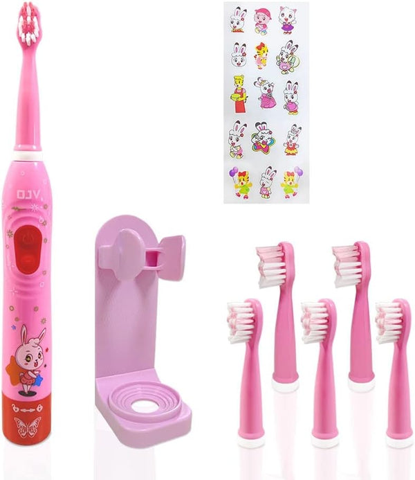 OJV 8630 Kids Sonic Electric Toothbrushes for Children, 6 Modes 2-Min Timer, USB Rechargeable Power Smart Toothbrush