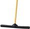 FURemover Heavy Duty Rubber Broom with Squeegee, Outdoor Pet Hair Remover Black and Yellow