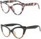 Oversized Cat Eye Reading Glasses for Women, Cute Blue Light Blocking Computer Readers (2 Mixed Colors, 1.75)