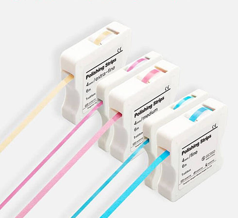 Dental Polishing Strips - Tooth Polisher Dental File for Deep Teeth Cleaning, Fine 1 Roll 2.5mm x 6M
