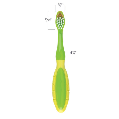 Practicon SmileGoods Y241 Turtle Toothbrush, 24 Tuft Soft Bristle, 72 Individually Packaged Premium Toothbrushes