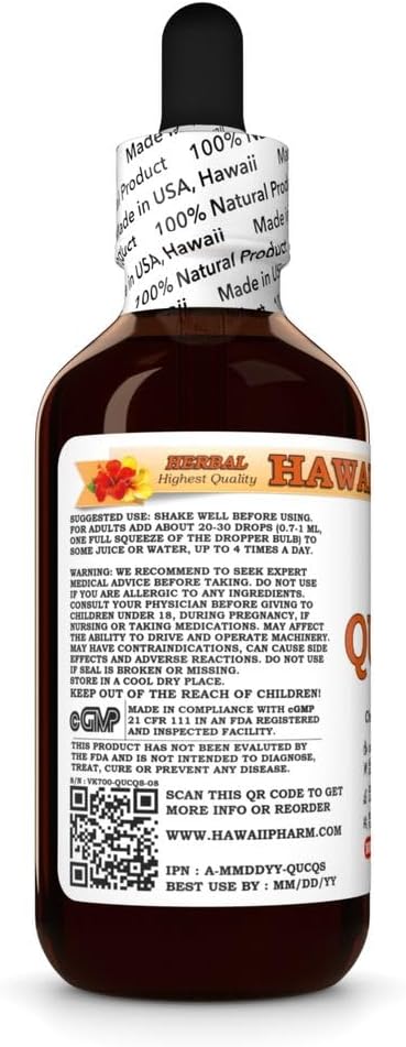 Hawaii Pharm 2 fl.oz Quinoa (Chenopodium Quinoa) Dry Seed Tincture, All Natural, Vegan, Pure Liquid Extract