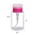 Pack of 3 Nail Polish Remover Pump Empty Dispenser Bottles for Alcohol, Nail Polish, Makeup Remover, 150ml (Hotpink Top