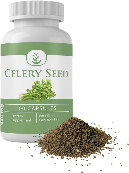 PURE ORIGINAL INGREDIENTS Celery Seed, 100 Capsules